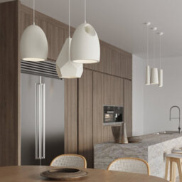 Luminosa Lighting Luminosa Gulcan Dome Ceramic Pendant Light White E27 - thumbnail 8