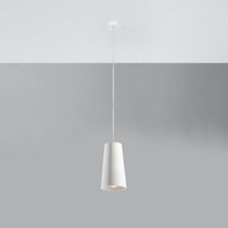 Luminosa Lighting Luminosa Gulcan Dome Ceramic Pendant Light White E27