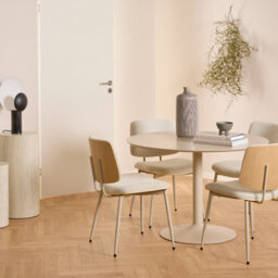 Furniture To Go Ibiza Round Dining Table With Beige Top And Matt Beige Base 110X74Cm - thumbnail 2