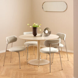 Furniture To Go Ibiza Round Dining Table With Beige Top And Matt Beige Base 110X74Cm - thumbnail 4