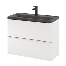 GoodHome Imandra Slimline Gloss White Wall-Mounted Bathroom Cabinet (H) 600mm (W) 800mm - thumbnail 7