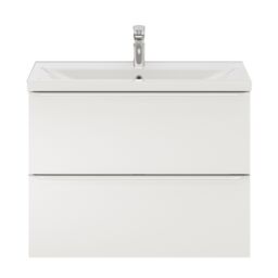GoodHome Imandra Slimline Gloss White Wall-Mounted Bathroom Cabinet (H) 600mm (W) 800mm - thumbnail 4
