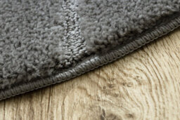 RugsX Bathroom Rug Supreme Circle Lines, Non-Slip, Soft - Grey Circle 50 Cm - thumbnail 5