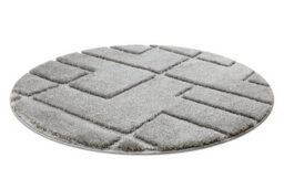 RugsX Bathroom Rug Supreme Circle Lines, Non-Slip, Soft - Grey Circle 50 Cm - thumbnail 2
