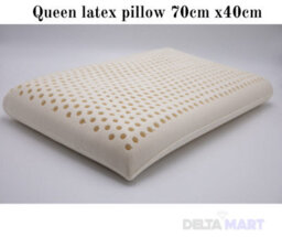Natural Latex Queen Size Pillow 70 X 40 Cm  Hypoallergenic, Breathable & Ergonomic Support - thumbnail 1