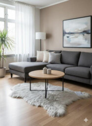 Homespace Direct Ltd Homespace Direct Luxury Faux Rabbit Fur Rug With Suede Backing Area Rug Plush Soft Accent Rug Light Grey 60X90Cm - thumbnail 2