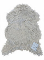 Homespace Direct Ltd Homespace Direct Luxury Faux Rabbit Fur Rug With Suede Backing Area Rug Plush Soft Accent Rug Light Grey 60X90Cm
