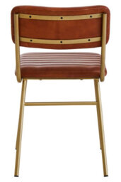 Orsina Tan Leather Dining Chair, Sturdy Dining Room Chair, Leather Effect Accent Chair For Home, Office - thumbnail 4