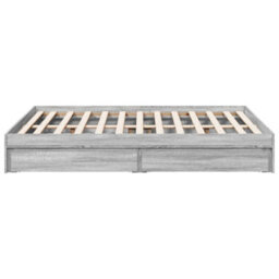 Berkfield Bed Frame With Drawers Without Mattress Grey Sonoma 140X200 Cm - thumbnail 5
