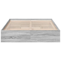 Berkfield Bed Frame With Drawers Without Mattress Grey Sonoma 140X200 Cm - thumbnail 4