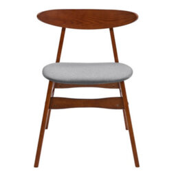 Darphe Set Of 2 Dining Chairs With Walnut Wooden Legs - thumbnail 3