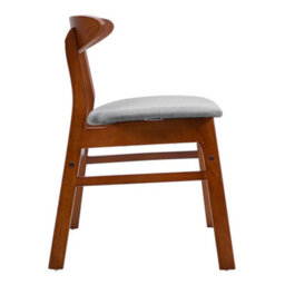 Darphe Set Of 2 Dining Chairs With Walnut Wooden Legs - thumbnail 4