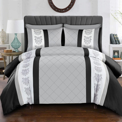 Pamposh Lazzaro Super King Duvet Set Breathable Microfiber Super King 3 Pcs Luxury Durable Super King Duvet Cover With Zipper Closure - image 1