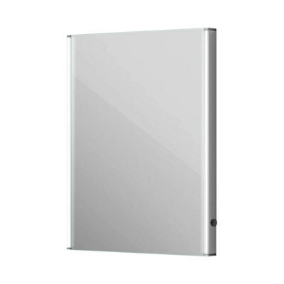 Ibathuk Glowvia Wall Mounted Led Illuminated Mirror, Modern Mirror For Bathroom With Touch Sensor & Demister Pad, 600 X 800mm - image 1