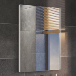 Ibathuk Glowvia Wall Mounted Led Illuminated Mirror, Modern Mirror For Bathroom With Touch Sensor & Demister Pad, 600 X 800mm - thumbnail 6