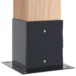 Walplus Post Bases Square 4 Pcs Anthracite 121X121 mm Powder-Coated Steel - thumbnail 4