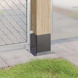 Walplus Post Bases Square 4 Pcs Anthracite 121X121 mm Powder-Coated Steel - thumbnail 3