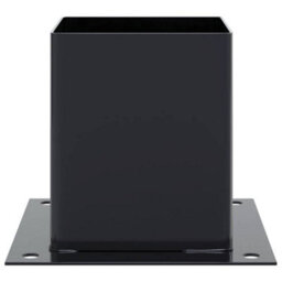Walplus Post Bases Square 4 Pcs Anthracite 121X121 mm Powder-Coated Steel - thumbnail 7