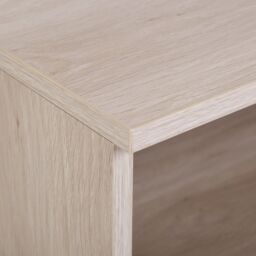Hadwell Matt White & Natural Oak Effect 1 Drawer Bedside Table (H)412mm (W)400mm (D)400mm - thumbnail 5