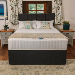 Divan Base Direct Topaz Back Care Orthopaedic Sprung Divan Bed Set 6Ft Super King 4 Drawers Continental - Naples Slate - thumbnail 3