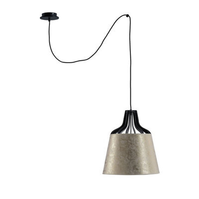 Luminosa Lighting Luminosa Ivo Dome Pendant Ceiling Light Gold, 38Cm, 1X E27, 200Cm Wire