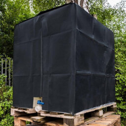 Water Tank Cover, Ibc Cover For 1000L Tank, Dustproof, Uv Resistant, Rainproof, 120X100X116Cm (Black) - thumbnail 4