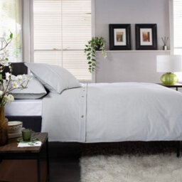 The Lyndon Company Gingham Duvet Cover Set  - Soft & Breathable Cotton With Double Piped Edges - thumbnail 2
