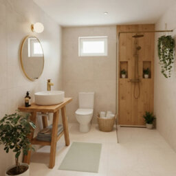 L70xW44xH70cm VERA Wooden Vanity and Shelf Storage - thumbnail 2