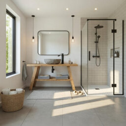 L70xW44xH70cm VERA Wooden Vanity and Shelf Storage
