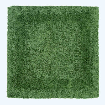 Homescapes Luxury Reversible Cotton Shower Mat - Fern Green - image 1