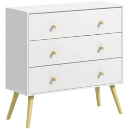 Homcom Chest Of Drawers, 3 Drawer Unit Storage Cabinet Bedroom Living Room - thumbnail 2