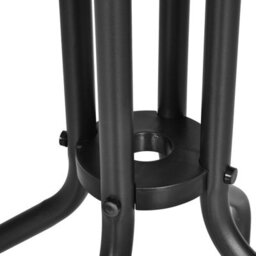 Outsunny 60 Cm Round Garden Side Table, Glass Top Garden Bistro Table, Black - thumbnail 9