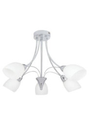 Pagazzi Lighting Pagazzi Oxford 5 Light Semi Flush Ceiling Light Polished Chrome - thumbnail 1