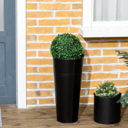 Homcom Set Of 2 Potted Artificial Plants Boxwood Ball Trees Indoor Outdoor, 60Cm - thumbnail 7