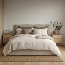 Where Saints Go Ltd Duvet Cover & Pillowcase Set - Natural Stone - Washed Cotton - Double - thumbnail 5