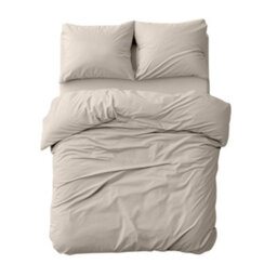 Where Saints Go Ltd Duvet Cover & Pillowcase Set - Natural Stone - Washed Cotton - Double - thumbnail 7