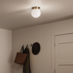 Luminosa Lighting Elstead Kichler Albers Globe Ceiling Light Contemporary Champagne Bronze 1X E27 - thumbnail 4