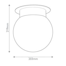 Luminosa Lighting Elstead Kichler Albers Globe Ceiling Light Contemporary Champagne Bronze 1X E27 - thumbnail 3