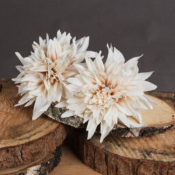 Wyld Haus Set Of 3 Artificial Blush Dahlia Stems, Lifelike Faux Flowers For Vases And Bouquets - thumbnail 7