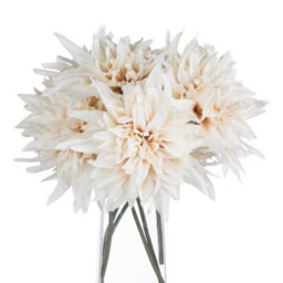 Wyld Haus Set Of 3 Artificial Blush Dahlia Stems, Lifelike Faux Flowers For Vases And Bouquets - thumbnail 2