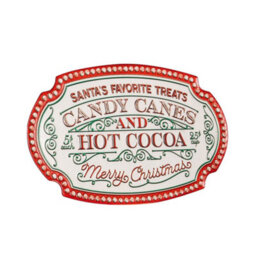 Samuel Alexander 62Cm Red And White Christmas Candy Canes Metal Sign Decoration - thumbnail 8