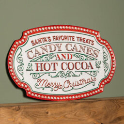 Samuel Alexander 62Cm Red And White Christmas Candy Canes Metal Sign Decoration - thumbnail 9