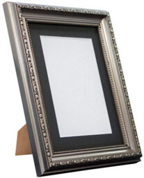 Frames By Post Shabby Chic Gun Metal Frame With Black Mount For Image Size 4 X 3 Inch - thumbnail 3