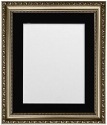 Frames By Post Shabby Chic Gun Metal Frame With Black Mount For Image Size 4 X 3 Inch - thumbnail 1