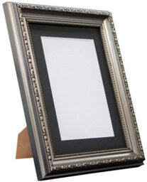 Frames By Post Shabby Chic Gun Metal Frame With Black Mount For Image Size 4 X 3 Inch - thumbnail 2