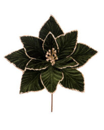Werchristmas Sage Green Velvet Artificial Poinsettia Flower, 30 Cm - thumbnail 1