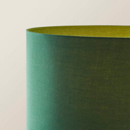 Valuelights Charles White Floor Lamp With Green Drum Shade - thumbnail 3