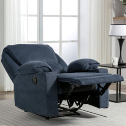 More4Homes Sydney 1 Seater Fabric Manual Recliner Chair (Blue) - thumbnail 8