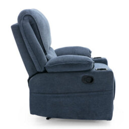 More4Homes Sydney 1 Seater Fabric Manual Recliner Chair (Blue) - thumbnail 5