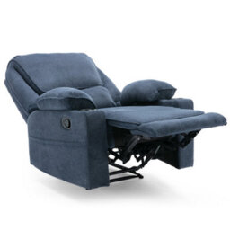 More4Homes Sydney 1 Seater Fabric Manual Recliner Chair (Blue) - thumbnail 4